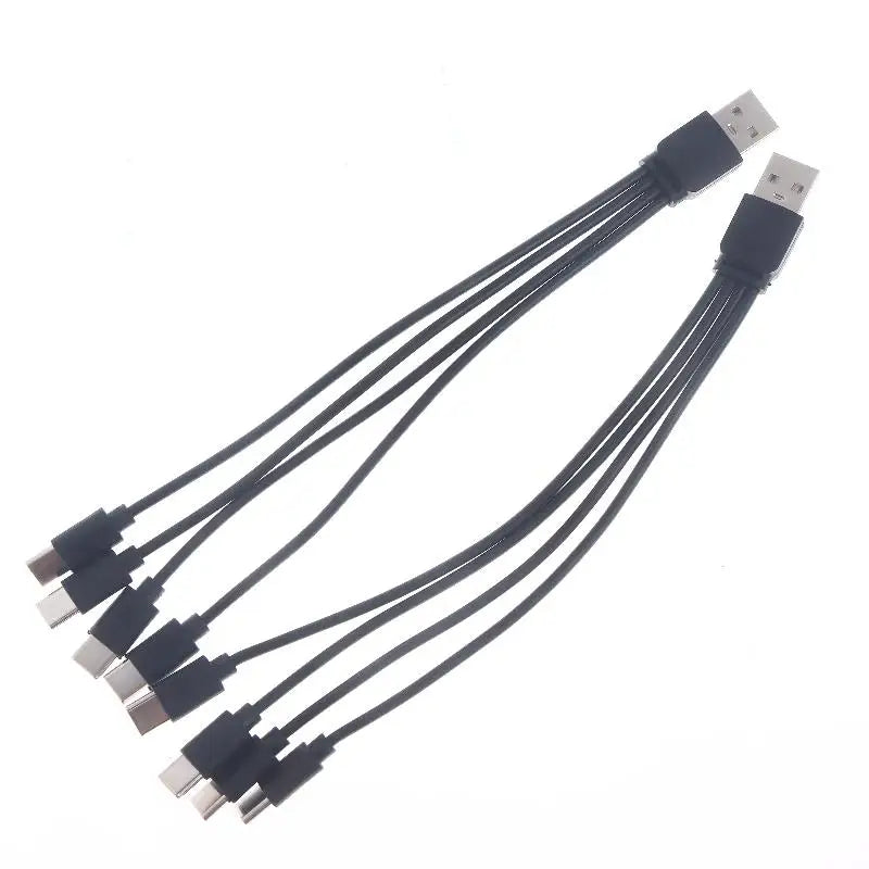 USB to Type-C Multi-Port Splitter Charging Cable 2/3/4/5 Port USB Charging Splitter HIP 1 to 4 2PCS