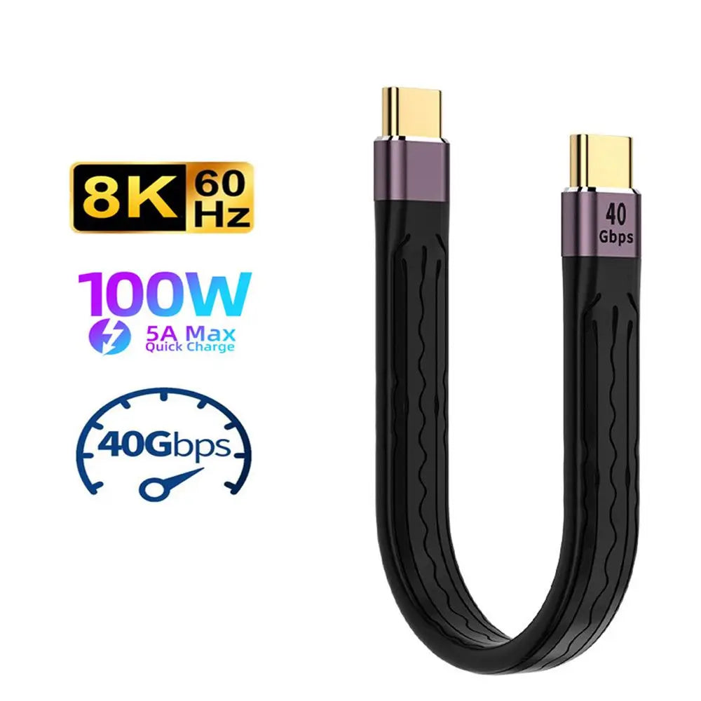 USB 4.0 Gen 3 USB-C Cable – 40Gbps 100W Fast Charging USB-C Data Cable HIP