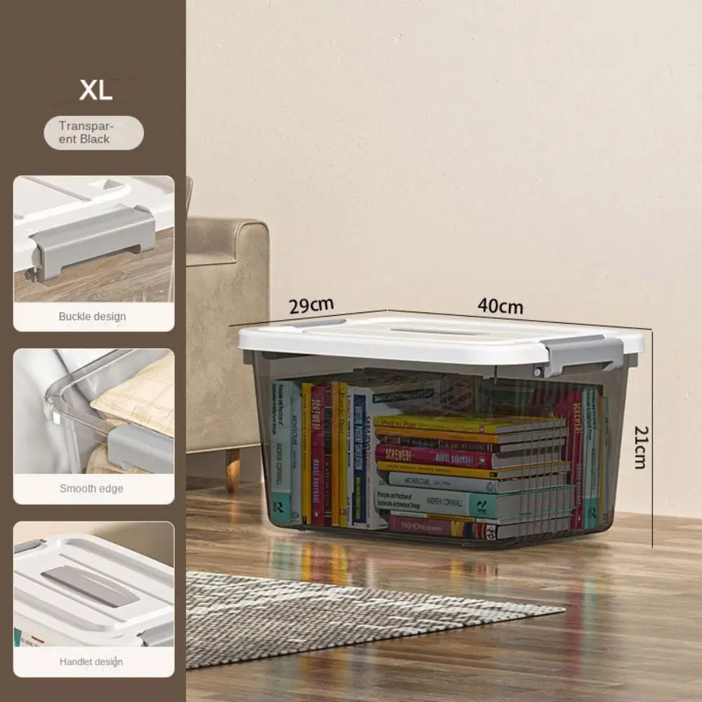 Stackable Transparent Plastic Storage Box with Lid – Space Saver Stackable Storage Box HIP