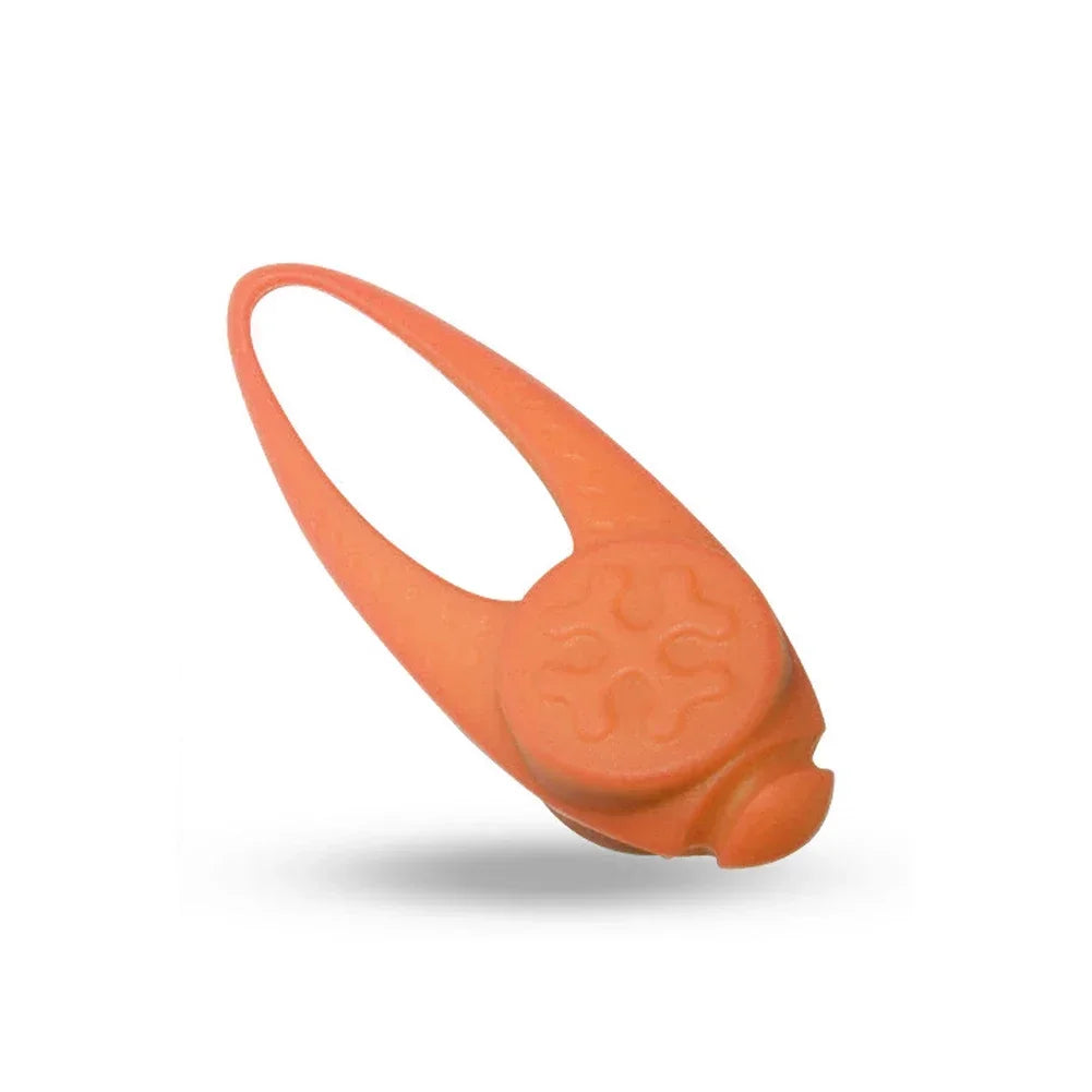 Pet Dog Night LED Flashlight Dog Cat Collar Glowing Pendant Safety Pet Leads Necklace Luminous Bright Decoration Collars HIP Orange 7.8x2.7x1.5cm