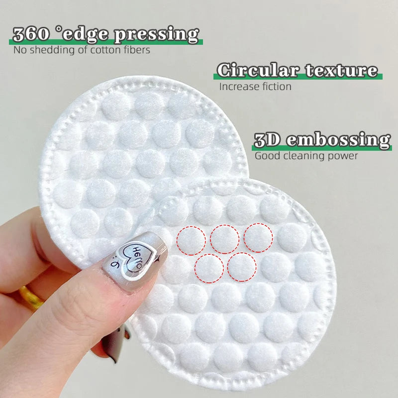 Double-Sided Round Cotton Pads – Makeup Removal | 100/200 Pcs Facial Cotton Pads HIP