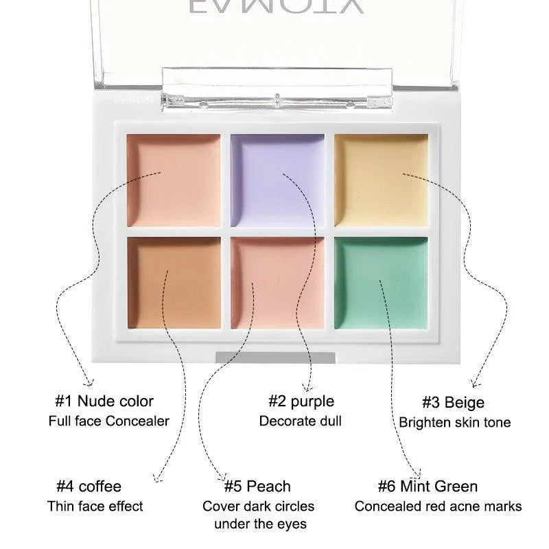 6/9 Colors Concealer Palette Lasting Moisturize Concealer Cream Bronzer Contouring Brightening Highlighter Face Color Corrector HIP