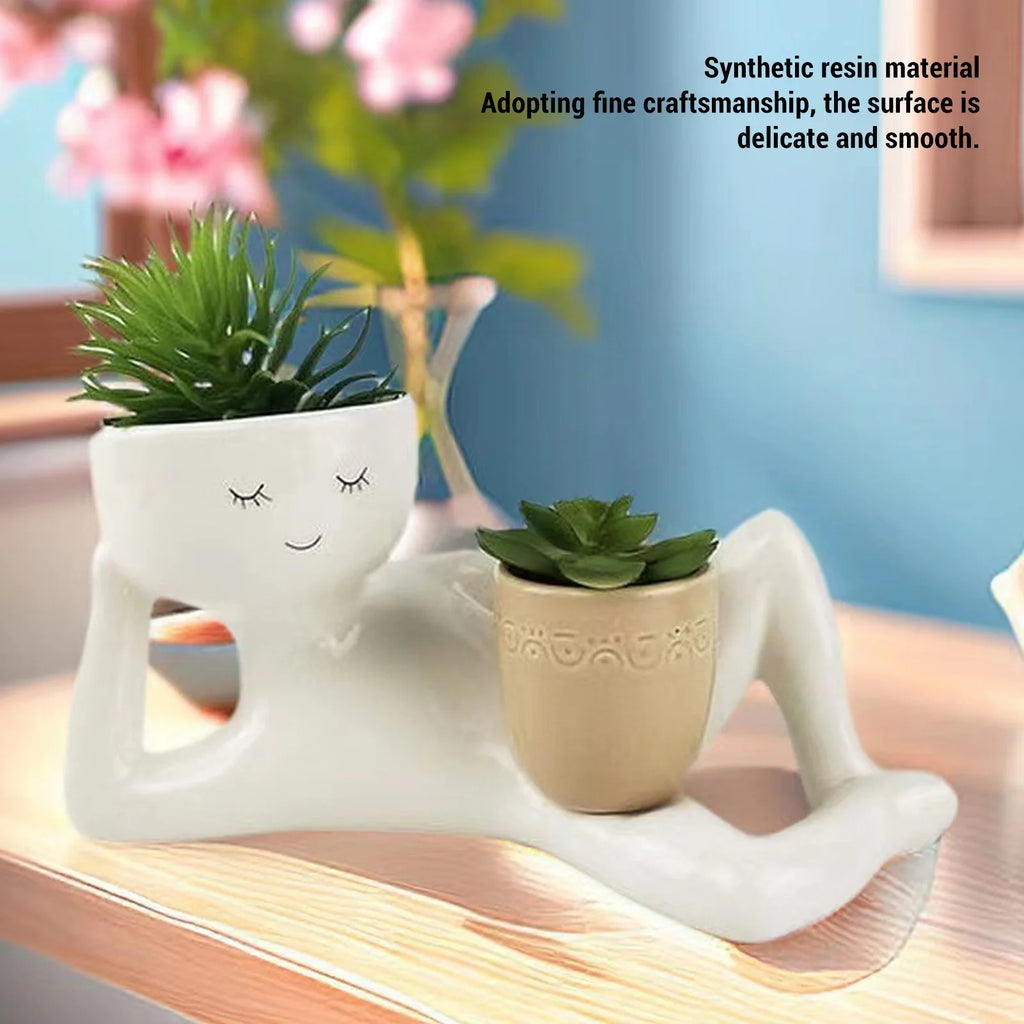 Succulent Pot Creative Breathable Synthetic Resin Flower Pot for Desktop Ornament Decoration HIP