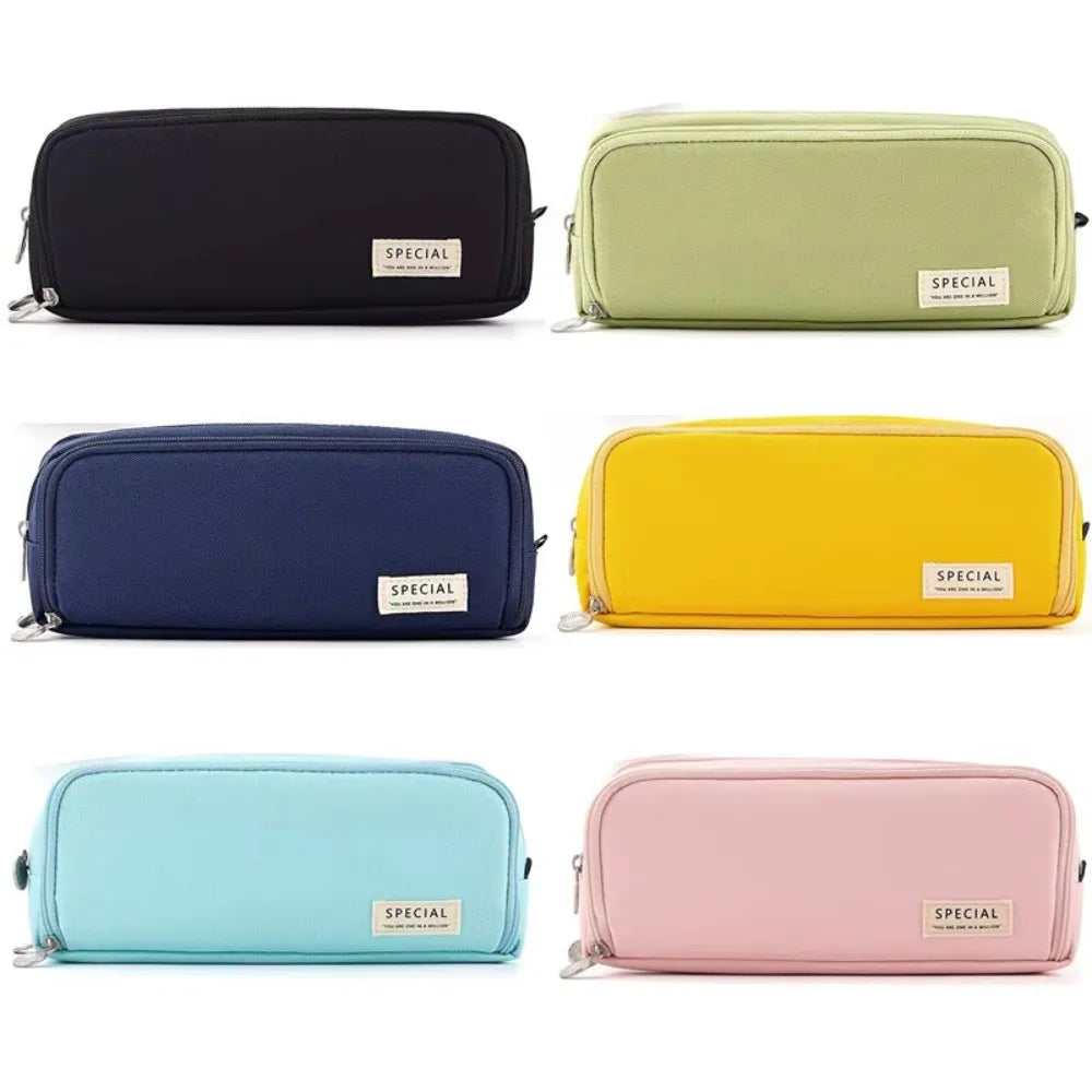 Large 3-Compartment Pencil Case – Oxford Fabric Pen Bag Pencil Case HIP