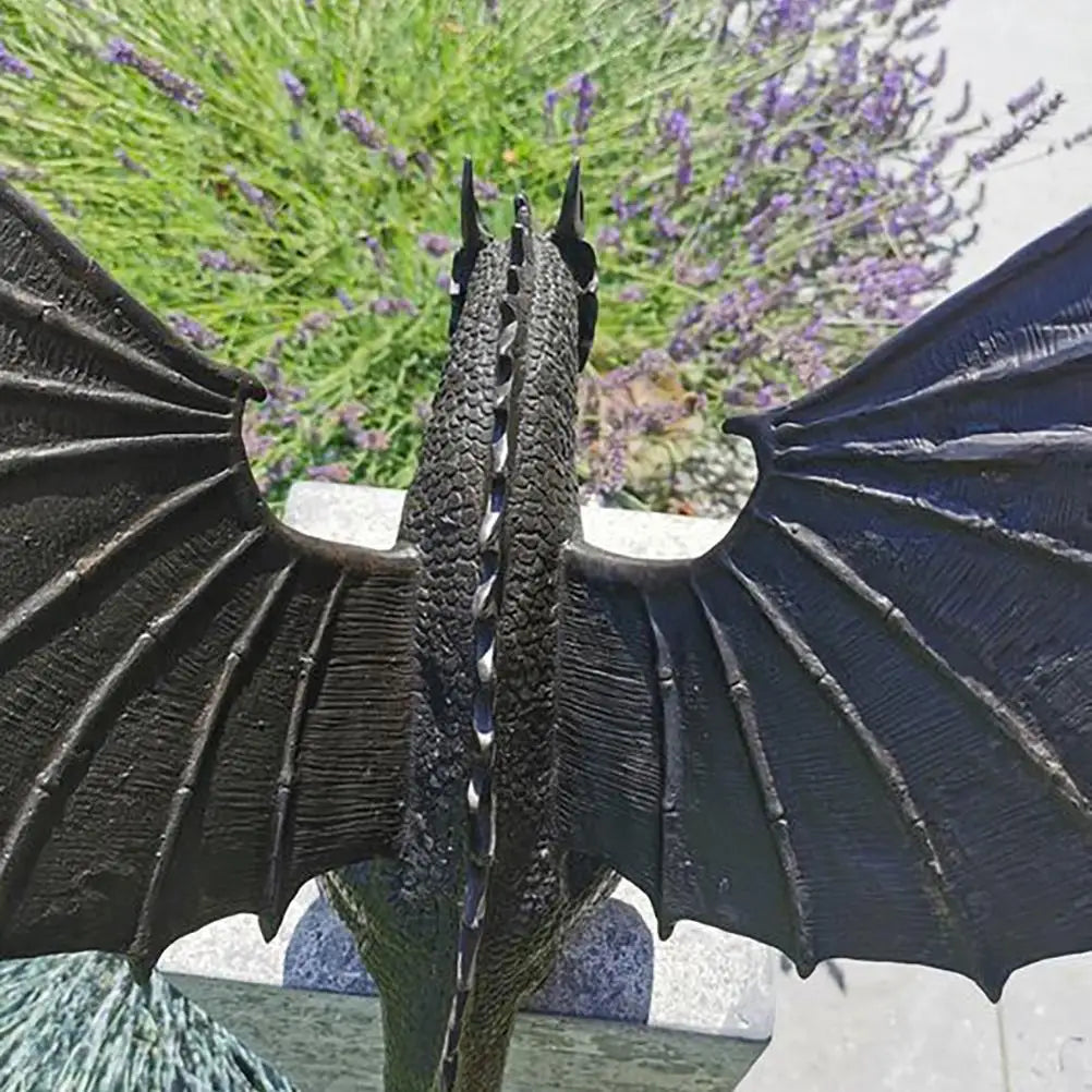 Garden Dragon Statue Fountain Dragon Ornament Resin Water Feature Sculpture for Home Garden Decoration HIP