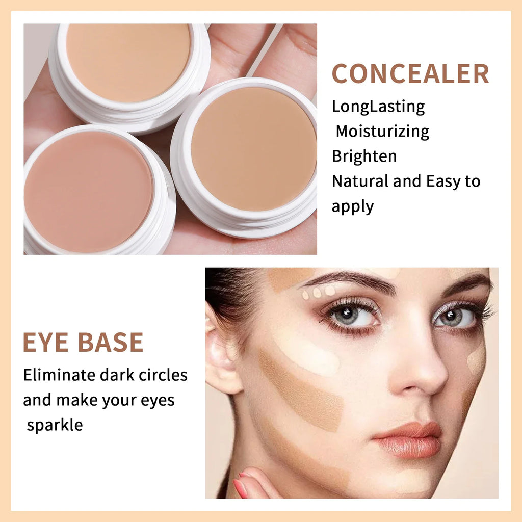 QIC High Coverage Waterproof Concealer Cream | All Skin Tones Concealer Foundation Cream HIP
