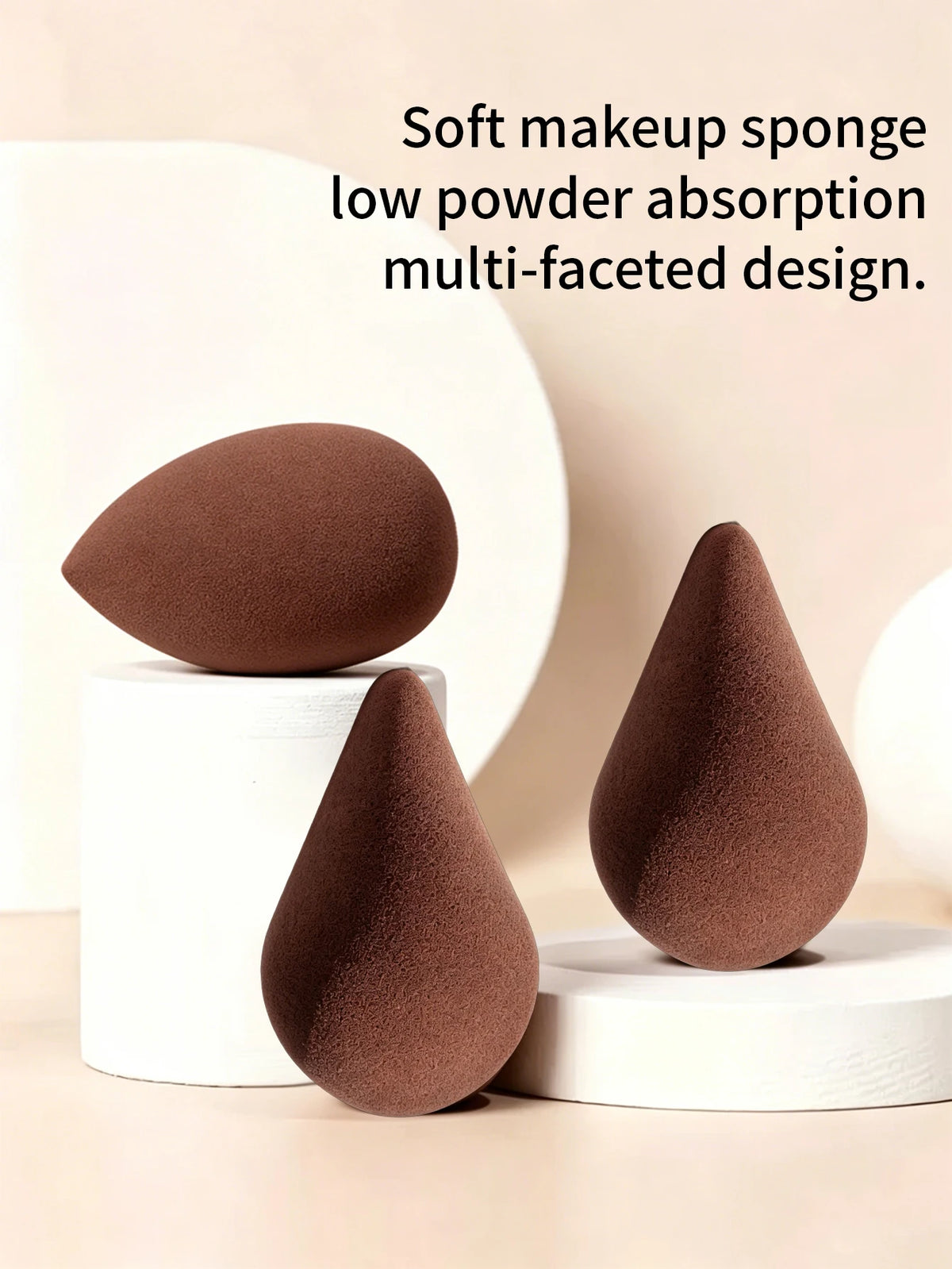 Brown Makeup Sponge Set – Soft Wet & Dry Foundation Puff Makeup Sponge Set HIP