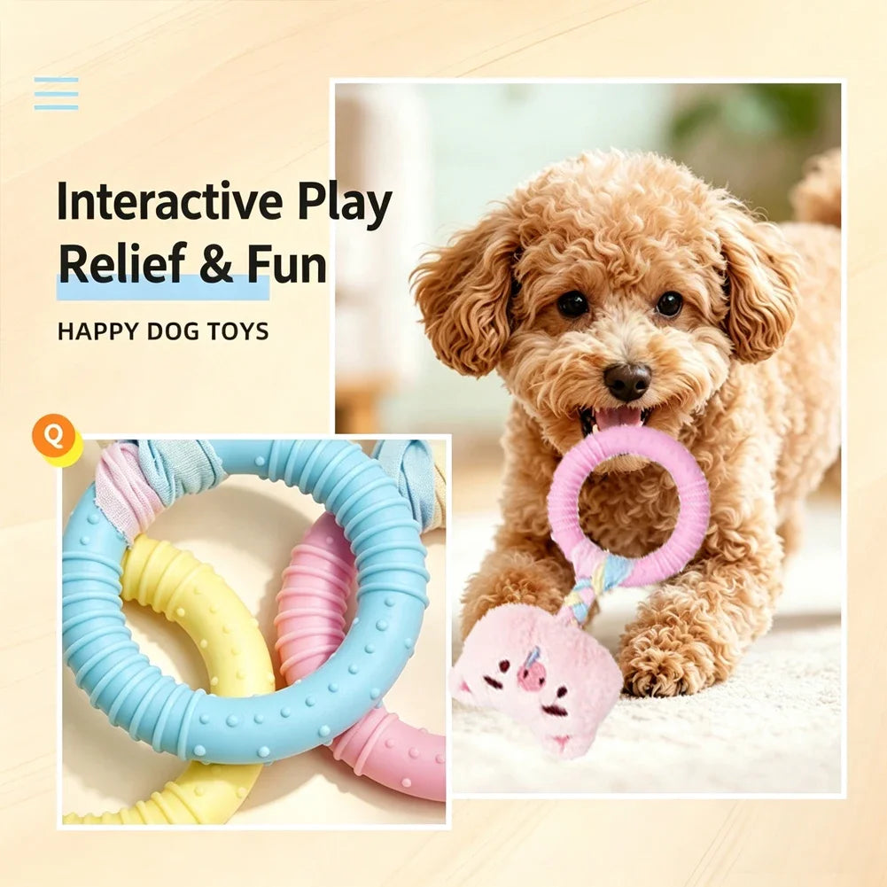Bite Resistant Rubber Dog Toys TPR Dog Interactive Toys Fun Relaxation for Small Medium-sized Dog Interactive Teeth Grinding Toy HIP