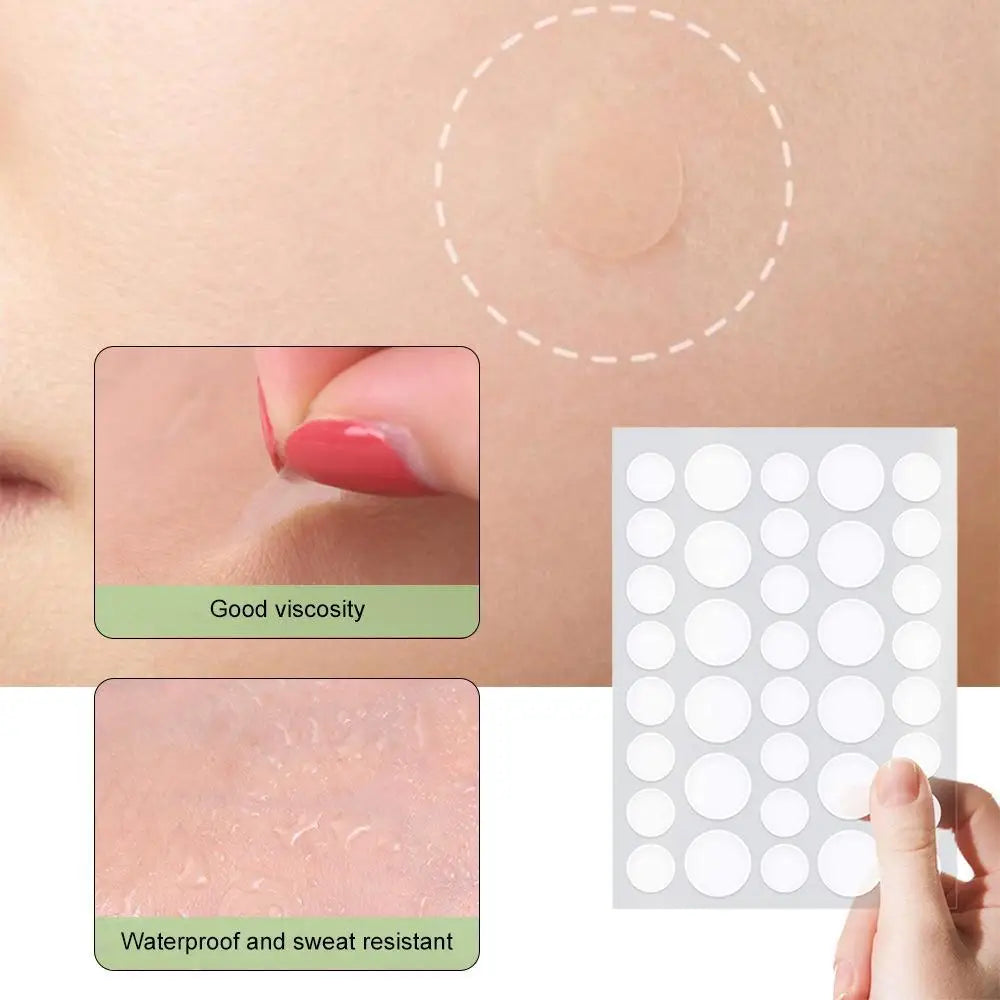 Hydrocolloid Acne Patch Waterproof Acne Removing PU Film Face Printing Spots Marks Invisible Acne Cleansing Patch HIP