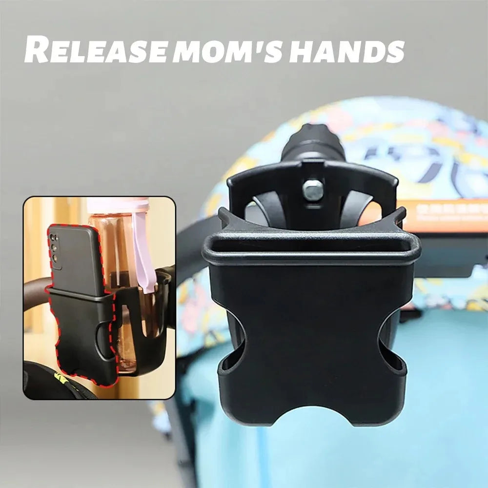 Universal Stroller Cup & Phone Holder – Black, Pink, Green Stroller Cup Holder HIP