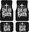 Christian Distressed USA Flag Car Floor Mats – Set of 4 Car Floor Mats HIP 1 one size