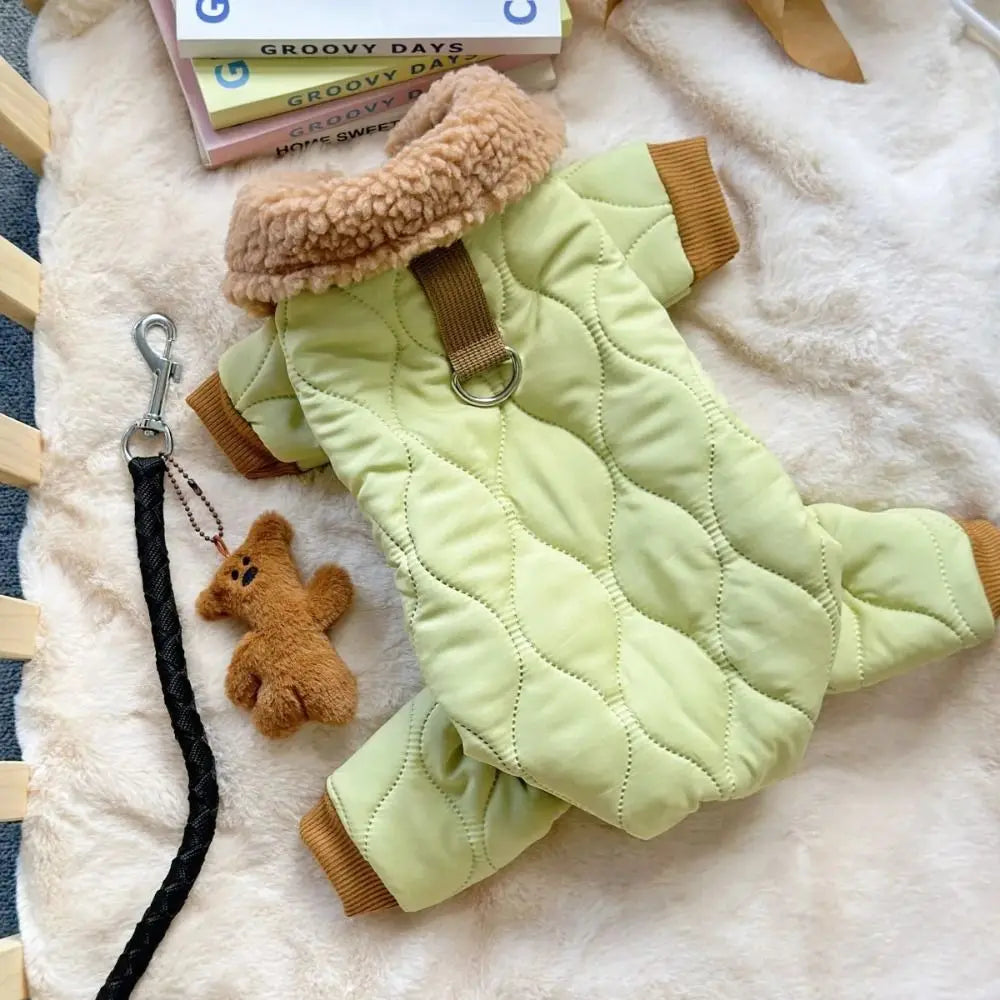 Lamb Wool Dog Bodysuit – Warm One-Piece Pet Coat | XS–XL Dog Winter Coat HIP