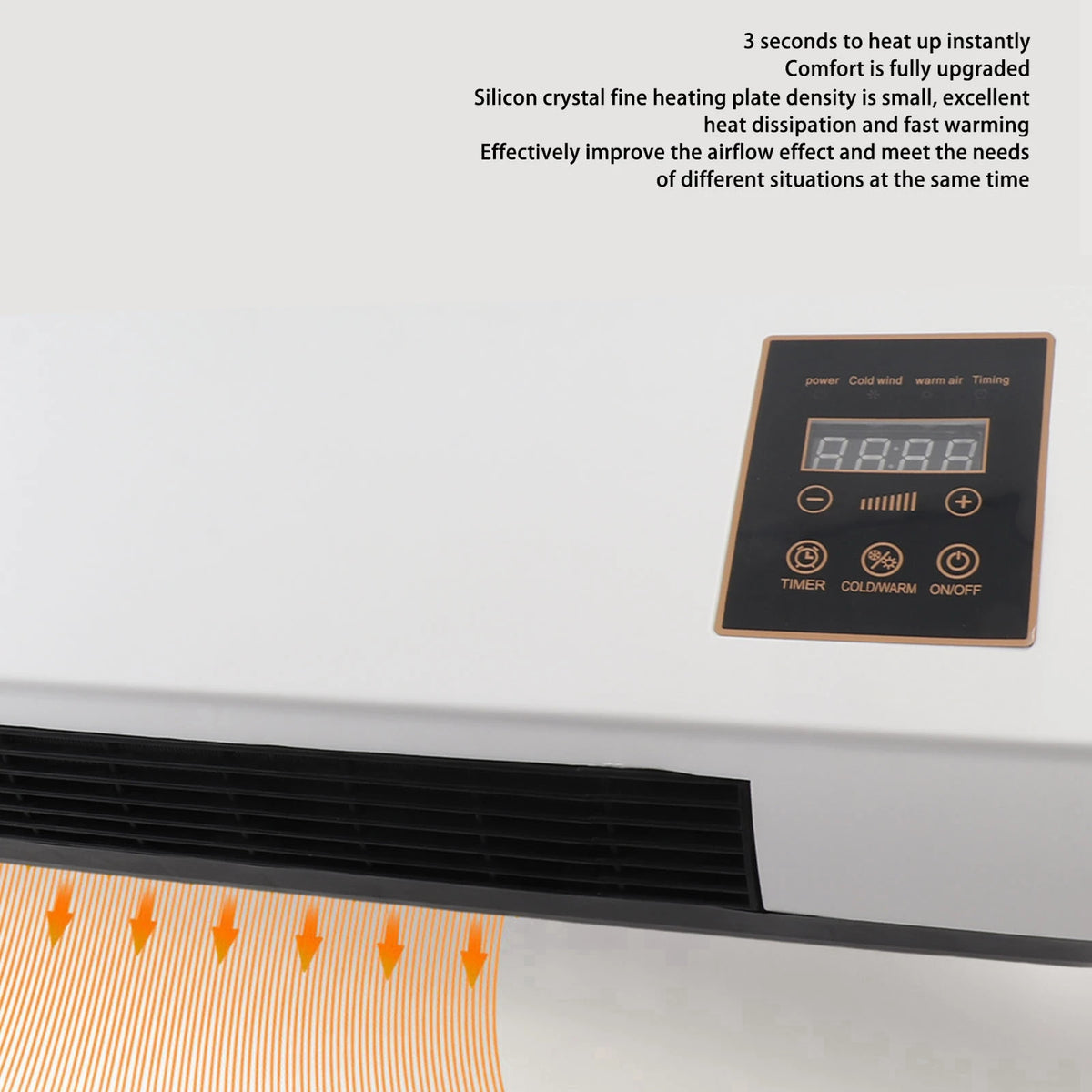 Air Heater Wall Mount Air Heater Wall Mounted Heating Machine Dual Use Highly Efficient Wide Angles Mobile Small Air Heater HIP