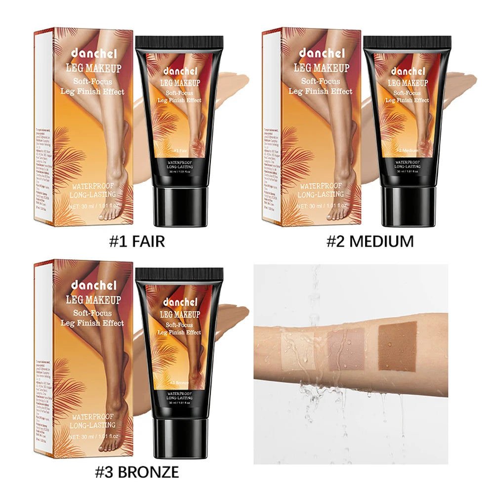 3Pcs Leg Makeup Set Brightening Setting Spray & Applicator Glove Medium Airbrush Body Foundation Waterproof Cover Scars Tattoo HIP