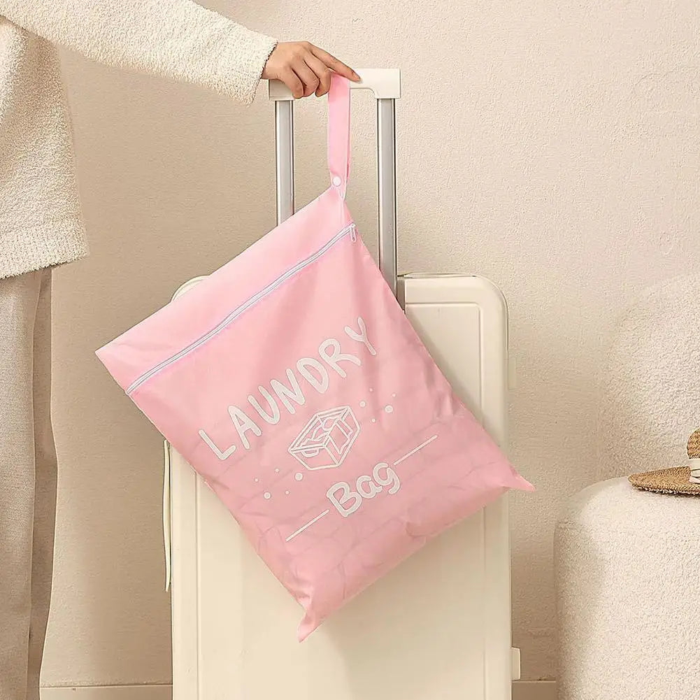 Waterproof Oxford Laundry Bag For Travel Portable Dirty Clothes Storage Pouch Washable Organizer Bag With Handle & Zipper HIP