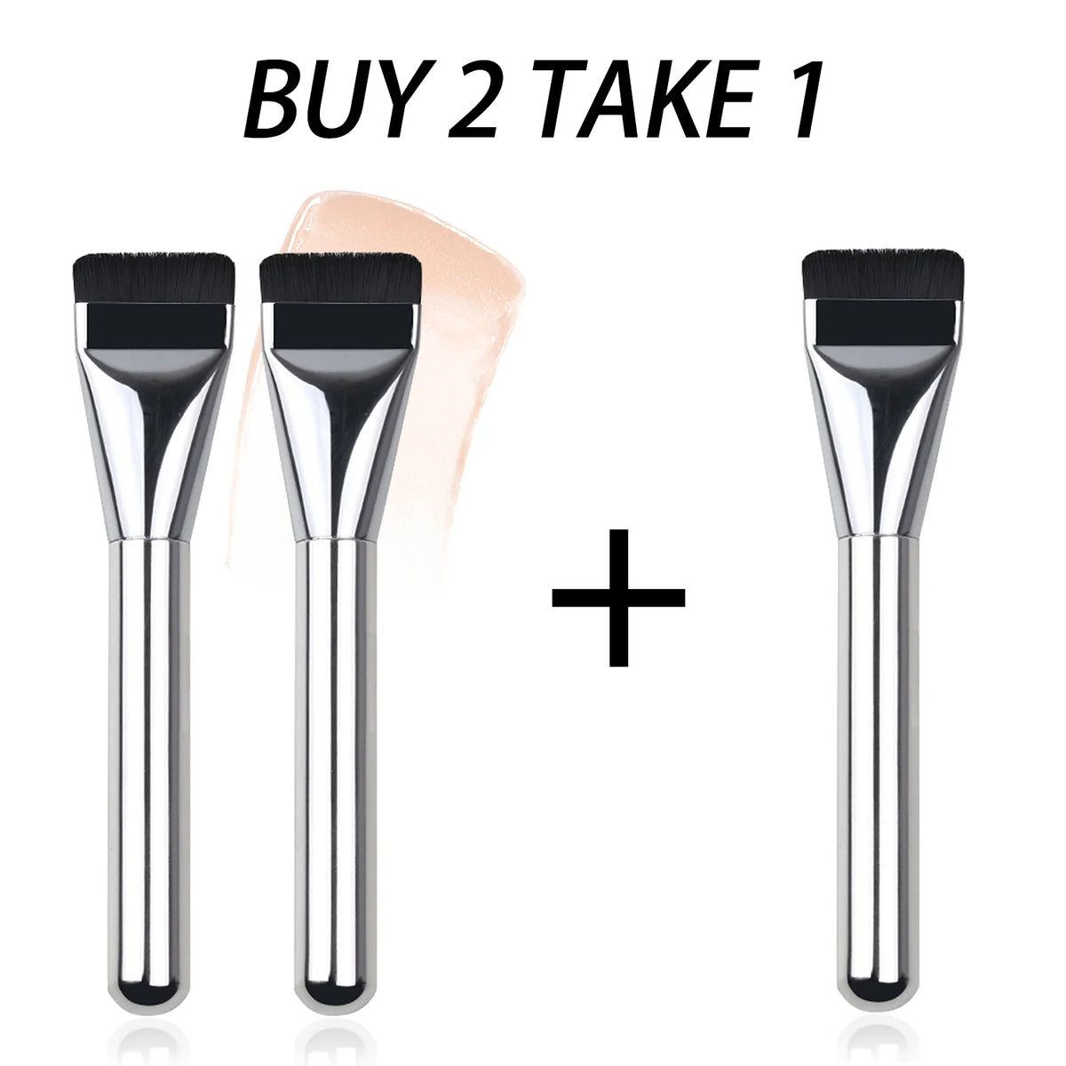 Ultra Thin Flat Foundation Brush – Smooth Blending & Contour Foundation Makeup Brush HIP 3 packs