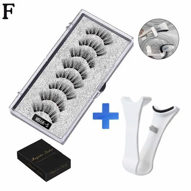 3D Natural Magnetic Eyelashes,With 5 Magnetic Lashes Shipping Box Eyelashes Handmade False Gift Reusable Support Drop Magne T6N2 HIP MB13K
