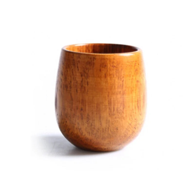 Handcarved Solid Wood Tea Cup 100ml – Big Belly Style Wooden Tea Cup HIP