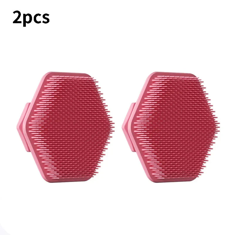 RUZOFO Silicone Face Scrub Brush – Deep Cleanse & Massage Facial Cleansing Brush HIP C669-pink 2pcs