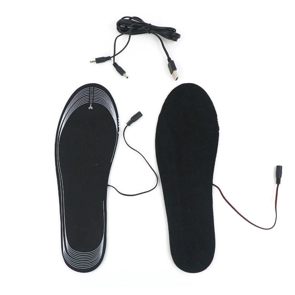 Heated Insole for Men Women Cuttable USB Powered Electric Heating Shoe Inserts Foot Warmers for Winter Camping Skiing Cycle HIP