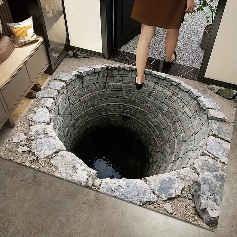 3D Optical Illusion Doormat – Anti-Slip Deep Well Design Optical Illusion Doormat HIP