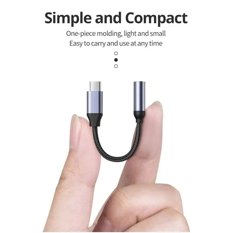 USB-C to 3.5mm Audio Adapter – iPhone 15, Samsung, Xiaomi Audio Cable Adapter HIP