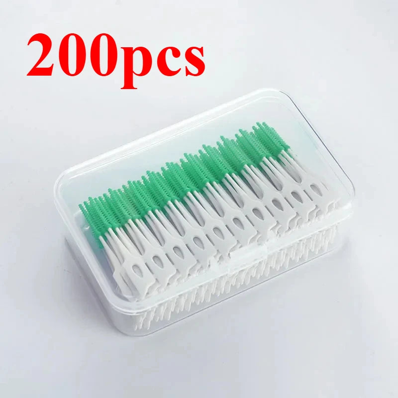 RUZOFO Soft Silicone Interdental Brushes – 40/120 Pack Interdental Brush HIP C623-green 200pcs