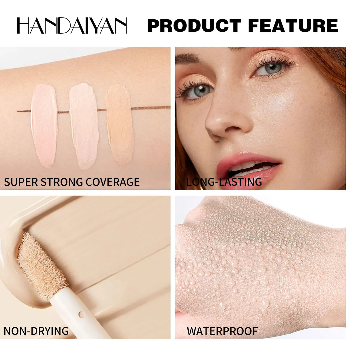 HANDAIYAN 8-Shade Waterproof Liquid Concealer | Full Coverage Liquid Concealer HIP