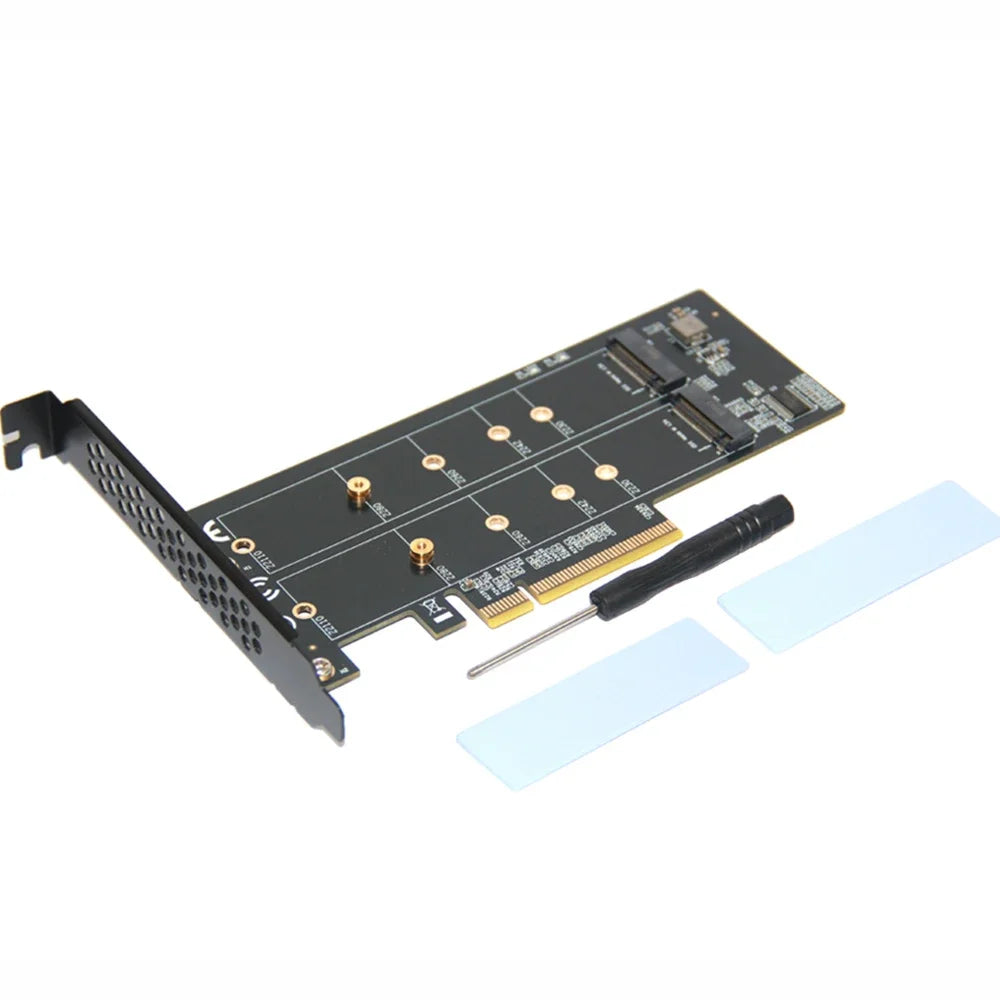 PCIe 4.0 x8 Dual NVMe M.2 SSD Expansion Card – 1 to 2 NVMe Expansion Card HIP