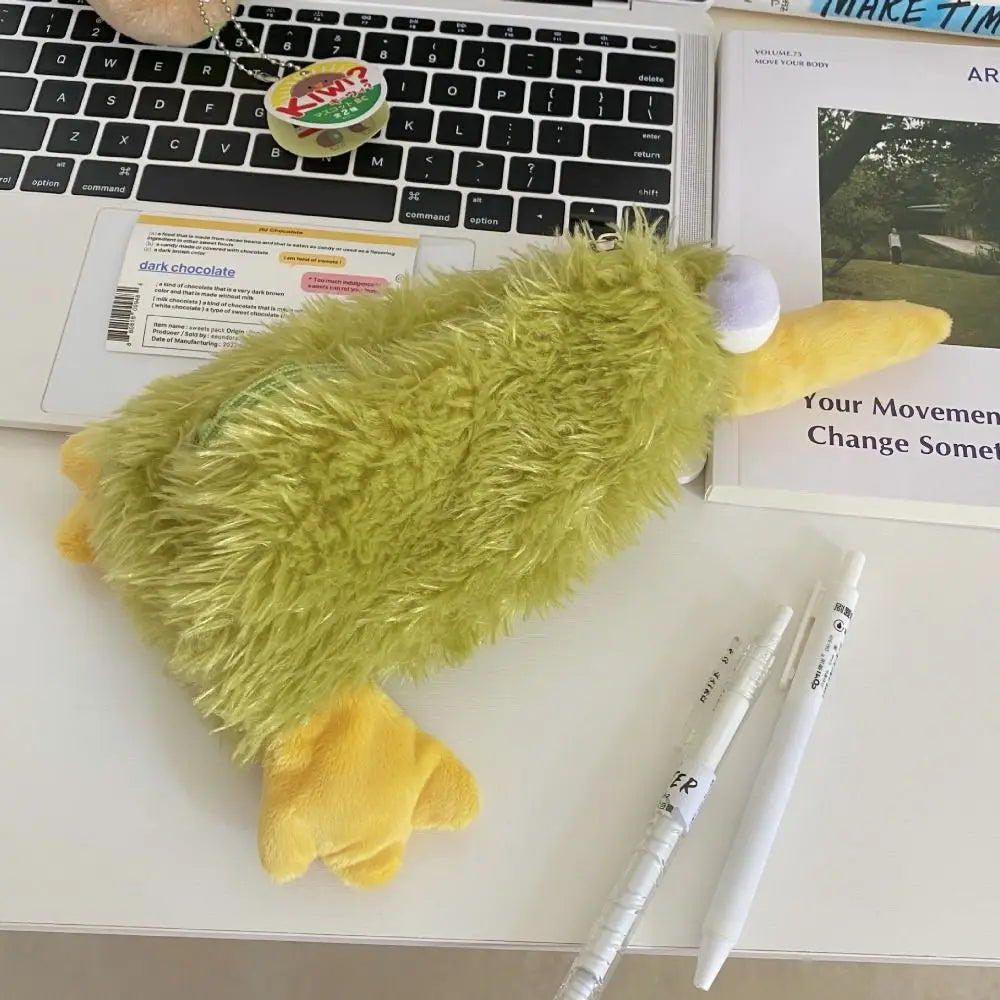 Kiwi Bird Plush Pencil Case – Large Capacity Pen Bag Plush Pencil Case HIP