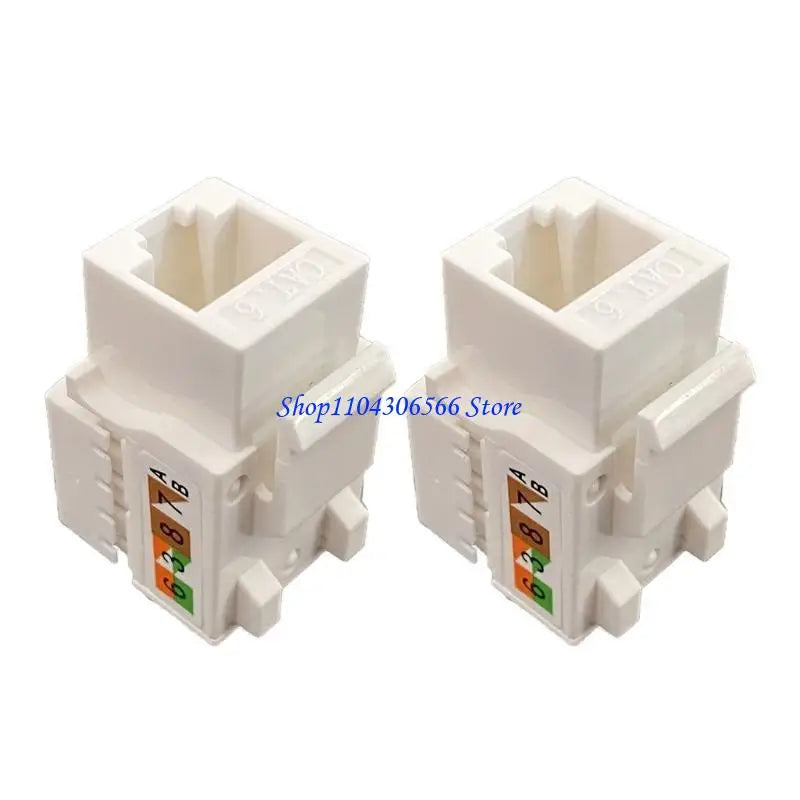 CAT6 Keystone Module RJ45 8P8C Network Socket – 2 Pack Network Keystone Jack HIP