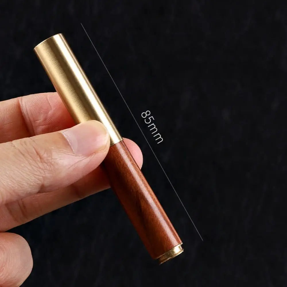 Vintage Brass & Sandalwood Mini Pocket Gel Pen | Gift Mini Pocket Pen HIP