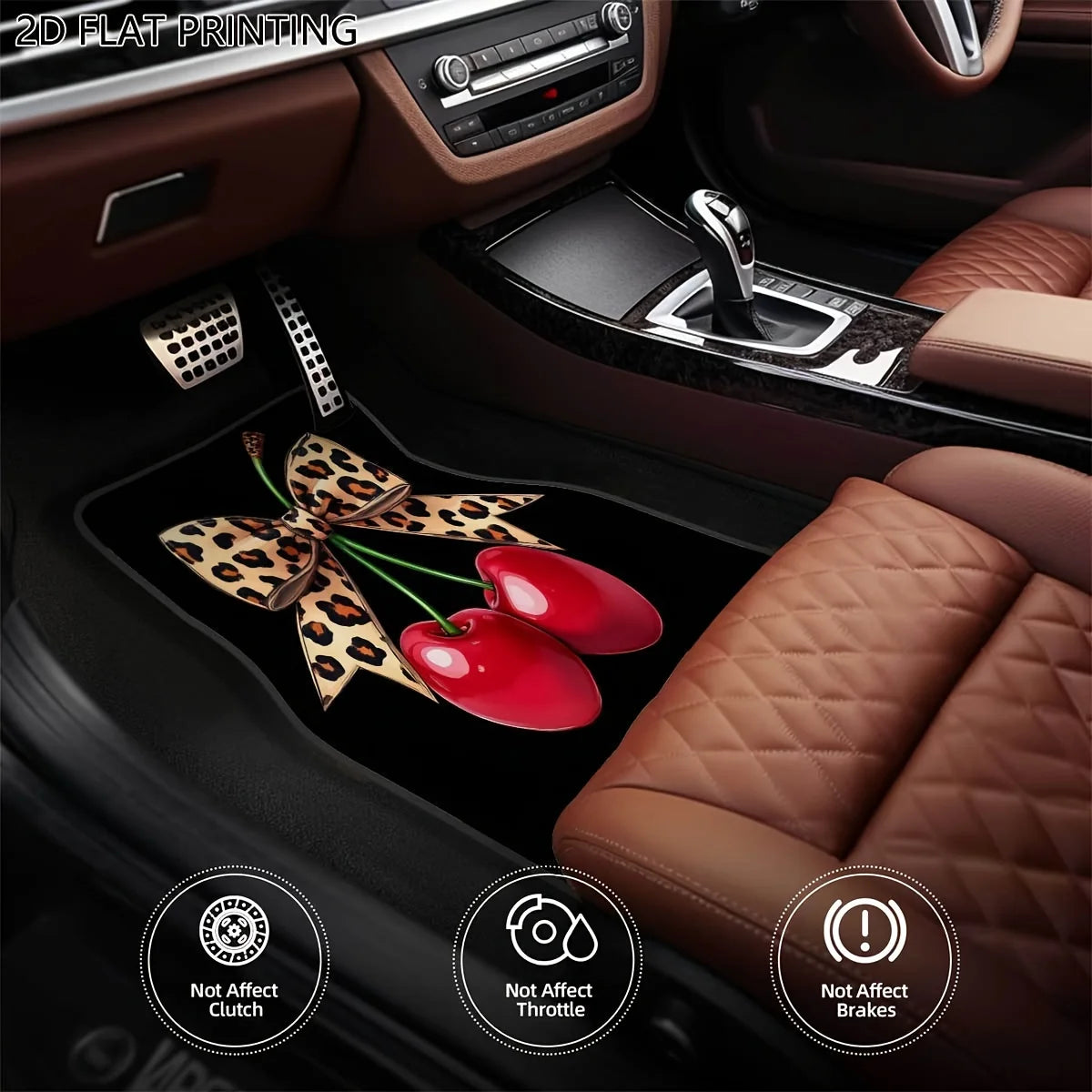 Leopard Cherry Car Floor Mats – All-Season Auto Liners Car Floor Mats HIP
