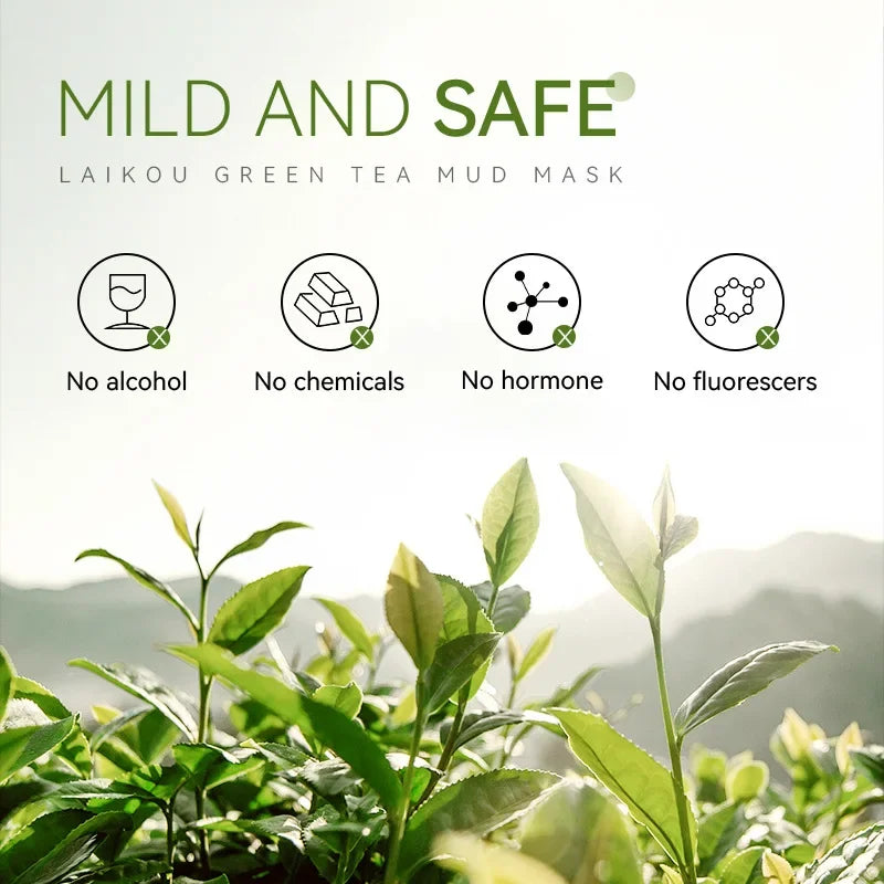 LAIKOU Green Tea Clay Mask 100g – Oil Control & Pore Care Clay Face Mask HIP
