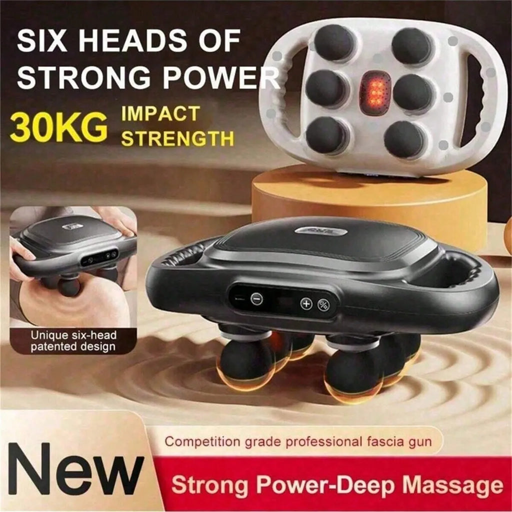 AXH 6-Head Wireless Massage Gun – Deep Vibration Massager Percussion Massage Gun HIP