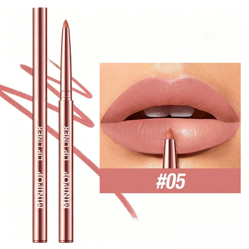 12 Colors Matte Lip Liner，Waterproof, Durable, Easy to Color, Long-Lasting,Full Plump Lip Shape Contour ，Lip Outline Cosmetic HIP 05