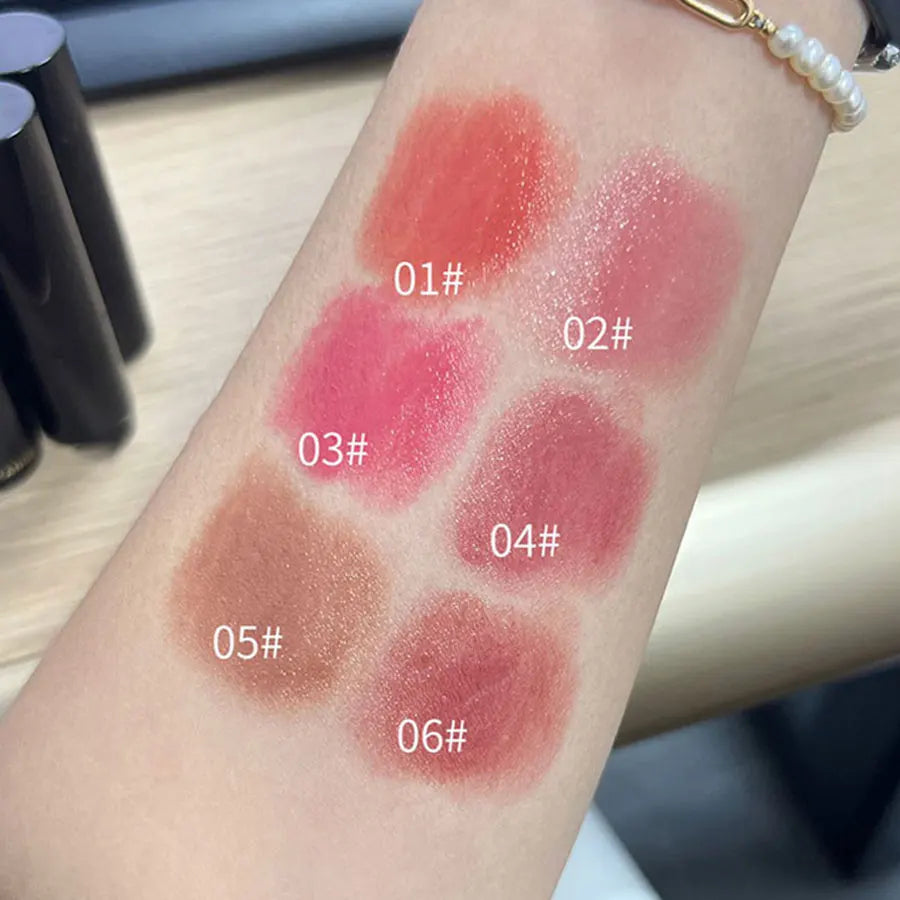 Lipstick Red Brown Lipstick Waterproof Moisturizing Mirror Lip Gloss Natural Long-Lasting Makeup Valentine's Day Gift HIP