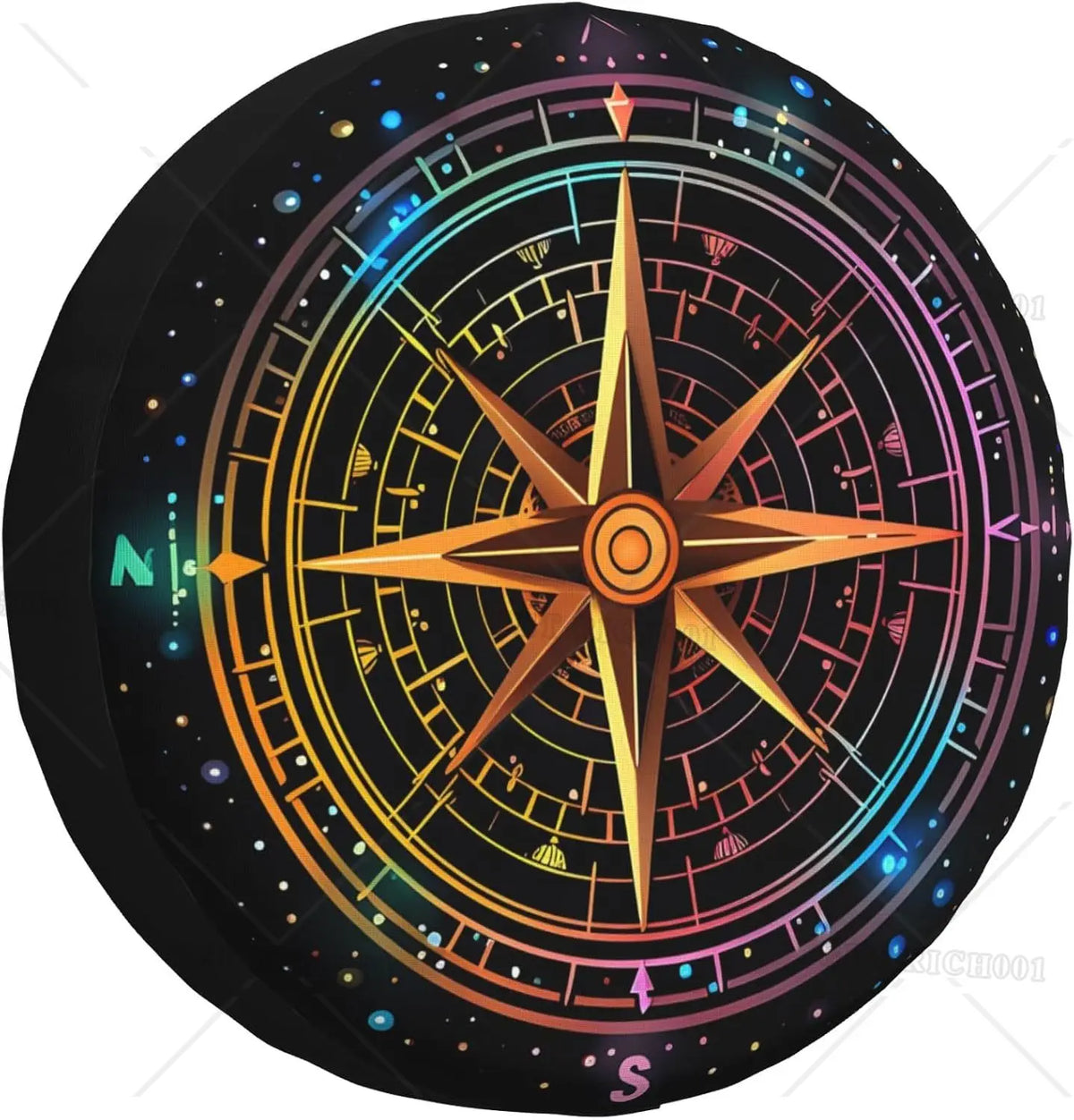 Adventure Compass Spare Tire Cover – UV & Weatherproof | RV SUV Spare Tire Cover HIP