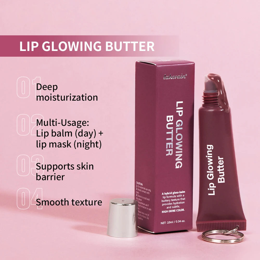 Lip Gloss Lip Oil Plumper Long Lasting Keychain Glowing Butter Moisturizing Pink Nourishing Makeup Care Hydrating Lipstick HIP