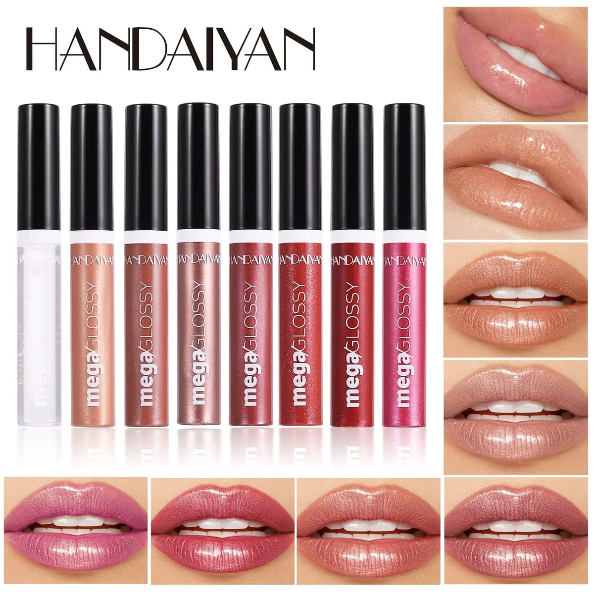 Handaiyan Mirror Shine Lip Gloss – Moisturizing Liquid Lipstick Lip Gloss HIP