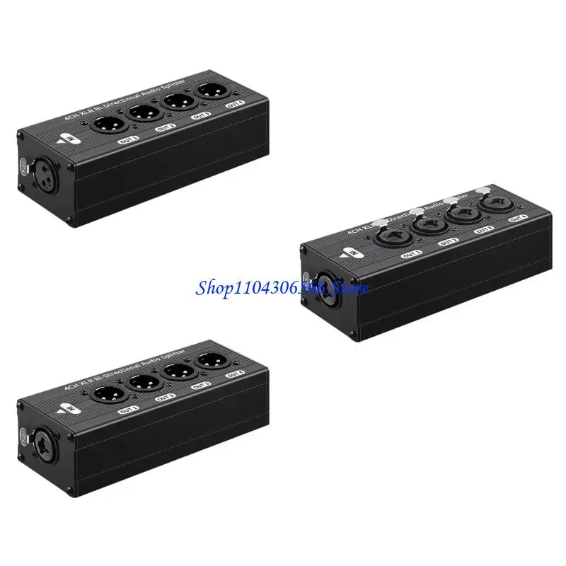 XLR & 6.35mm Audio Splitter Distribution Box – 4 Output Audio Distribution Box HIP