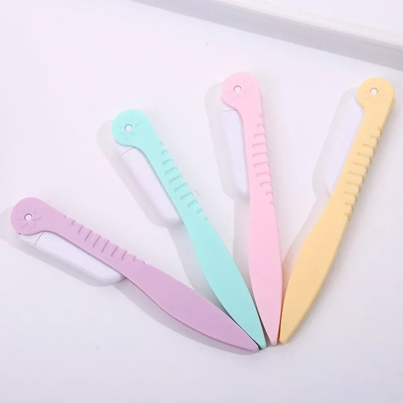 Eyebrow Trimmer Makeup Tools Safe Eye Brow Razor Face Body Hair Removal Shaver Blades Woman Eyebrows Shaping Knife Cosmetic Tool HIP