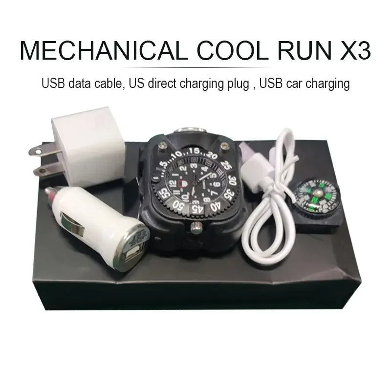 ESMARTER LED Wrist Light – Rechargeable Hands-Free Flashlight Wrist Flashlight HIP US plug car plug