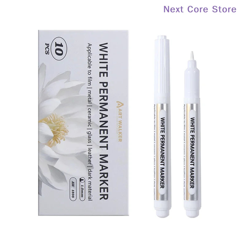 White Marker Pen 2.0mm – Waterproof Oily Ink, All Surfaces White Marker Pen HIP