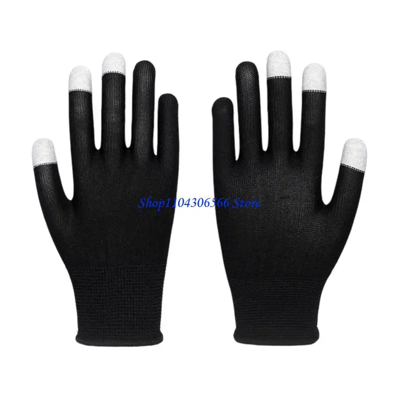 Sun Protective Touch Screen Gaming Gloves – Nylon, Sweat-Resist Touch Screen Gloves HIP Black CN