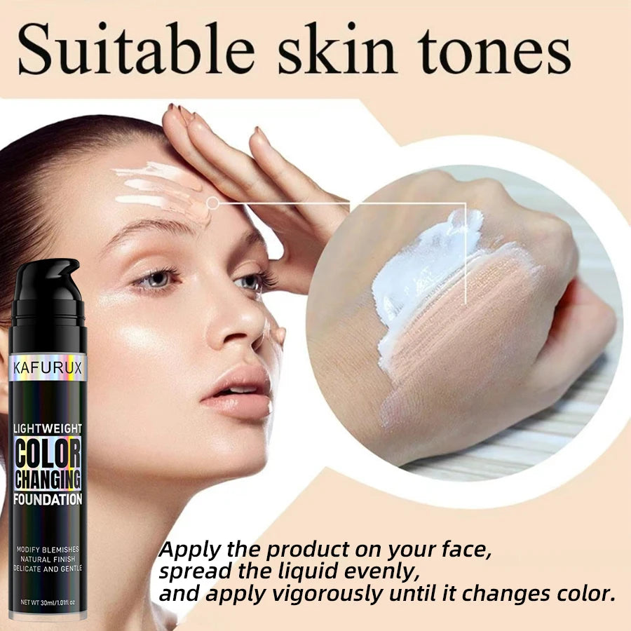 KAFURUX Color-Changing Liquid Foundation – Matte & Hydrating Liquid Foundation HIP