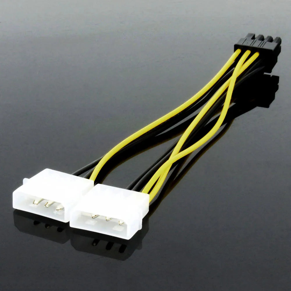 8-Pin to Dual 4-Pin Molex GPU Power Cable – 25cm | OULLX GPU Power Cable HIP