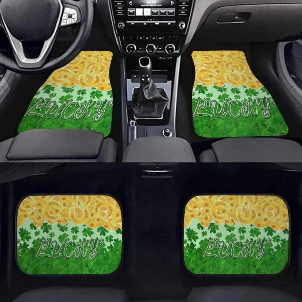 Lucky Clover Car Floor Mats 4-Piece Set – Trucks, SUVs & Vans Car Floor Mats HIP