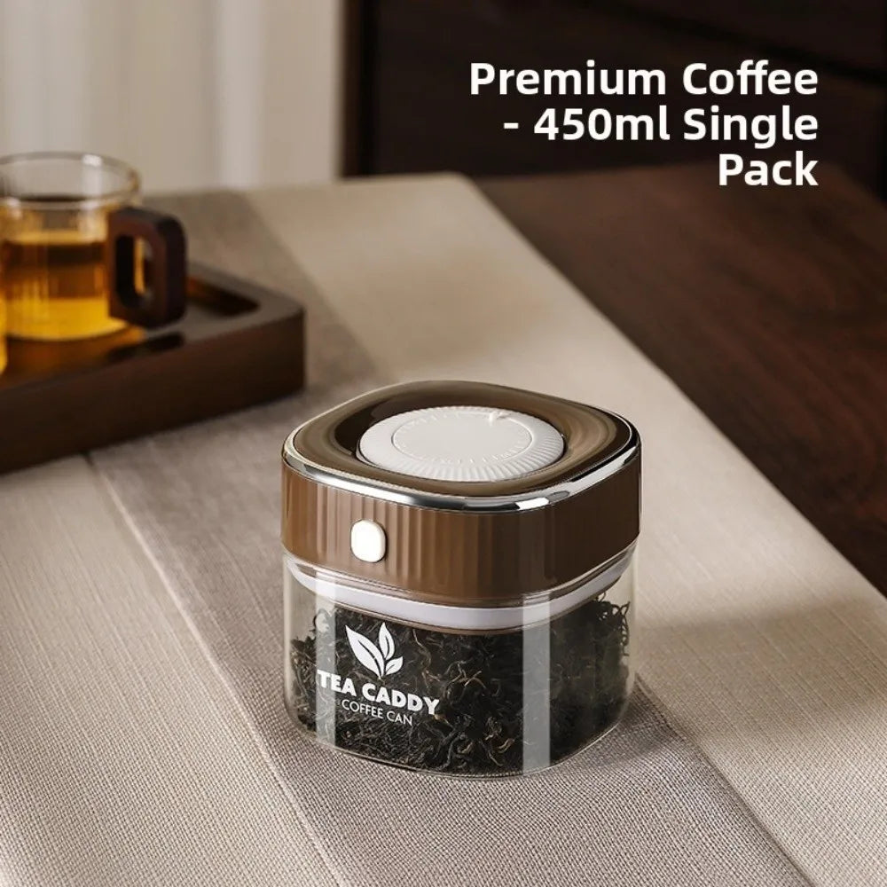 Glass Coffee Bean Storage Jar – Airtight & Date Record Glass Storage Jar HIP 450ml
