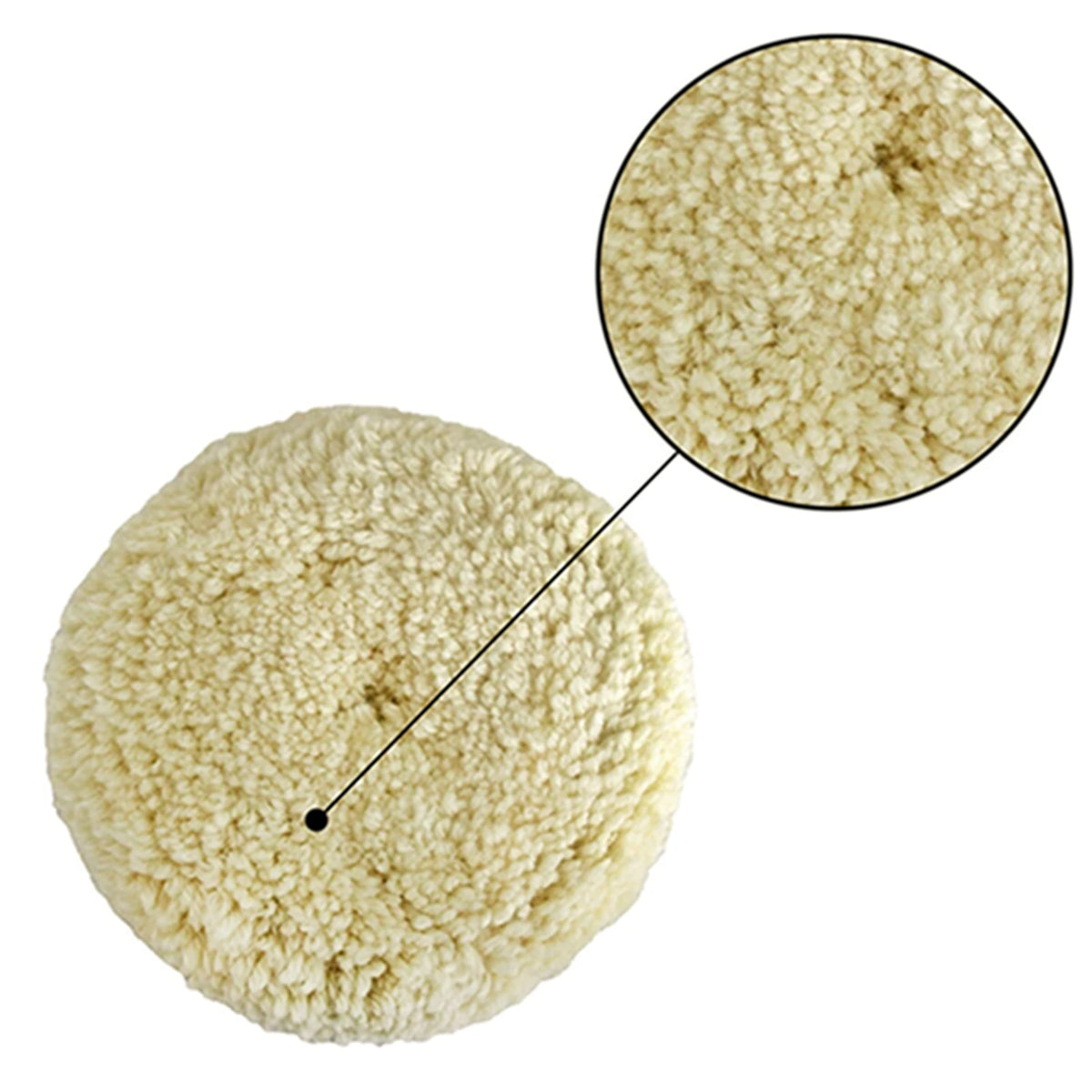2pcs Polishing Pads Natural Wool Buffing Pad Kit Polishing Disk for Compound Cutting Car Beauty Body Repair Buffing & Polishing HIP